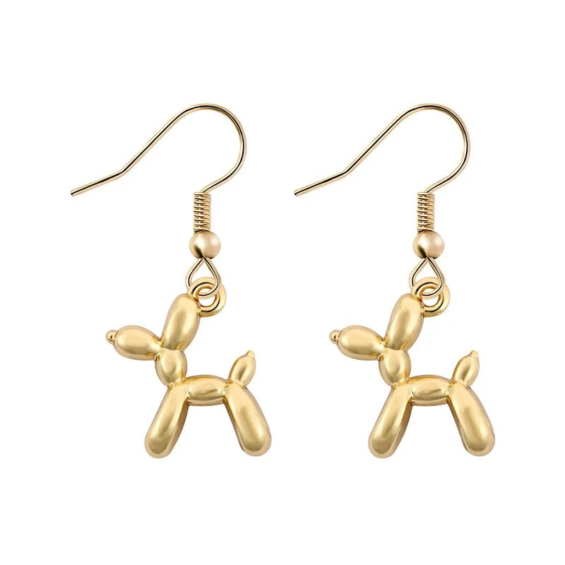 Wholesale Personality Creative Balloon Dog Popular Earrings Ornaments