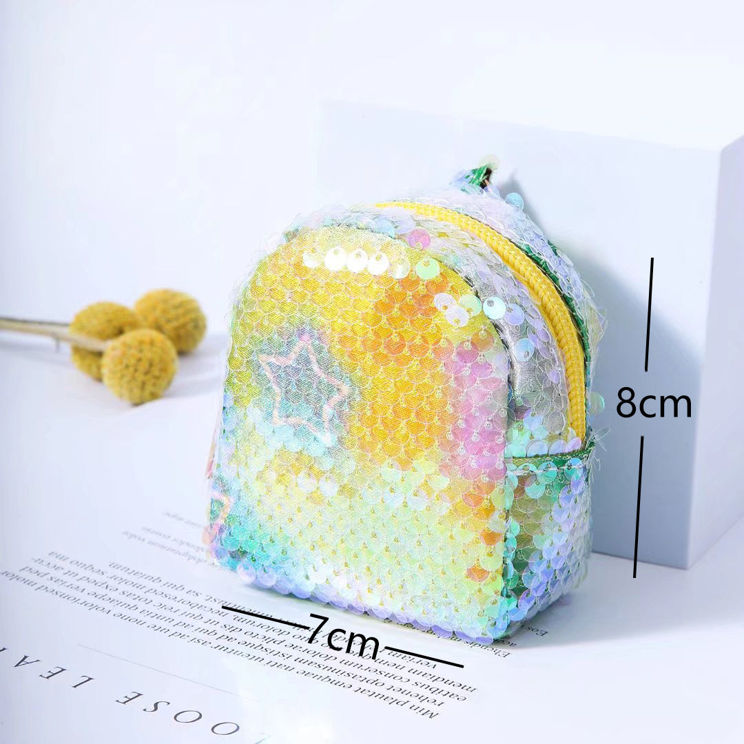 Wholesale Sequins Cute Mini Purse Keychain