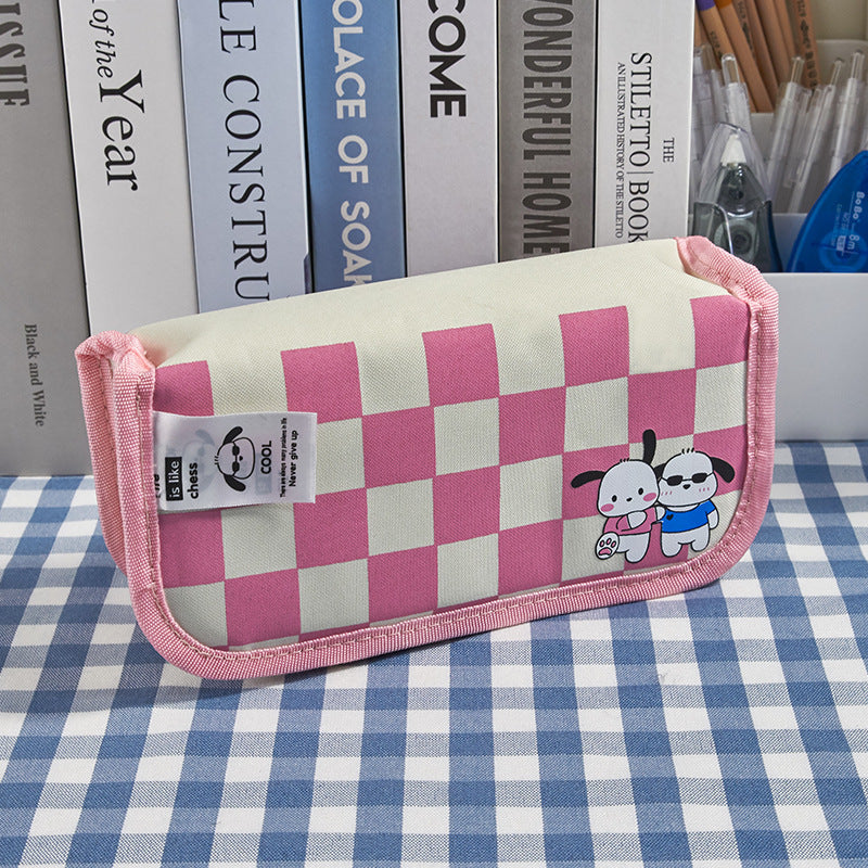 Wholesale Canvas Checkerboard Pen Bags