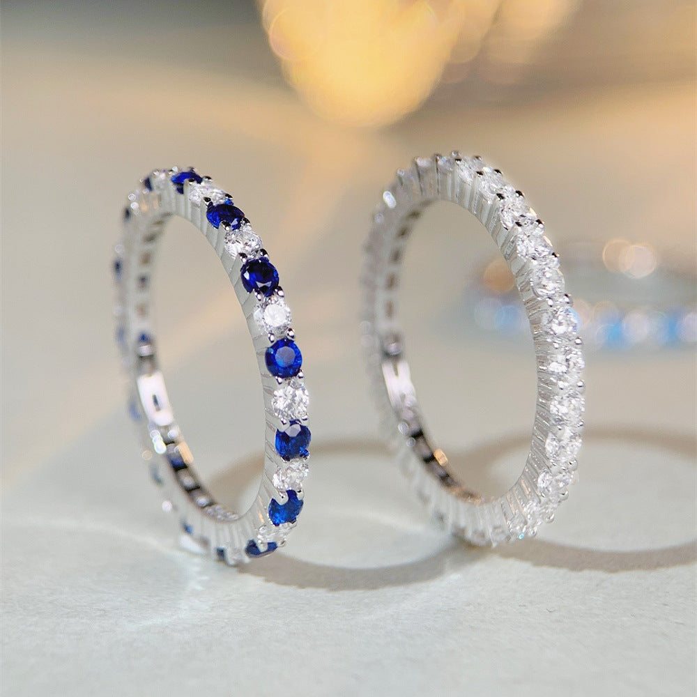 Wholesale High Carbon Diamond S925 Sterling Silver Ring