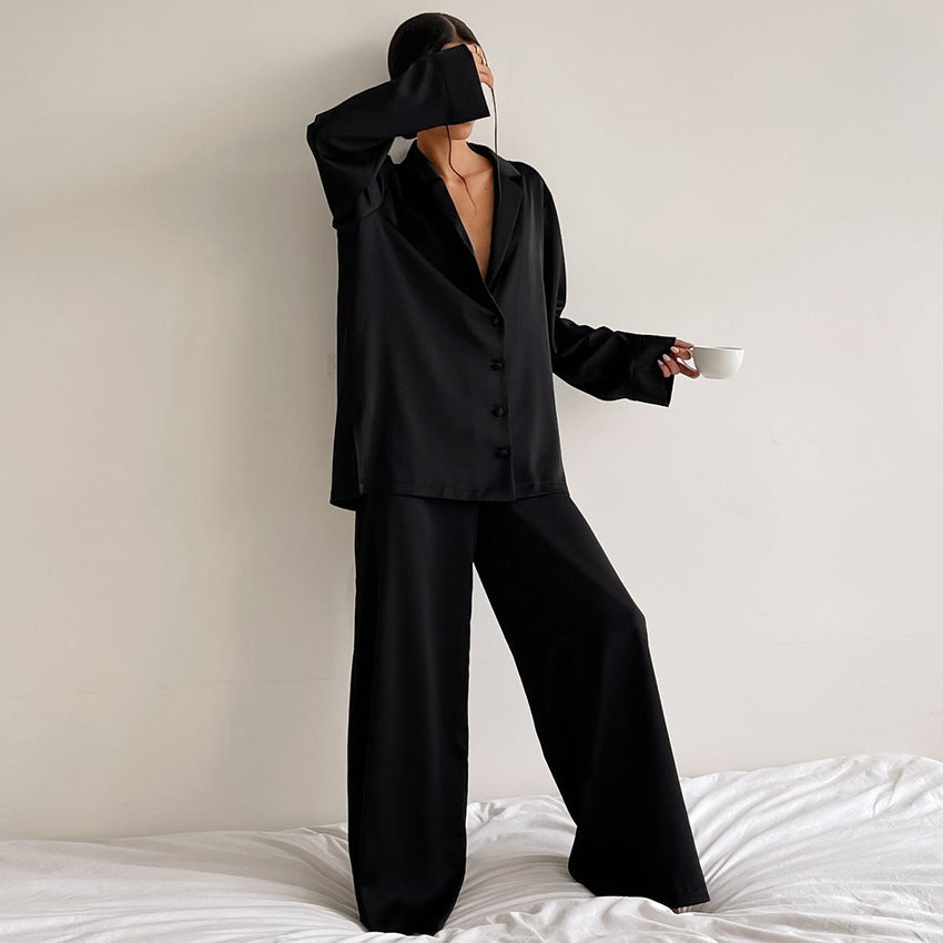 Wholesale Polyester Loose Long Sleeved Pajama Sets