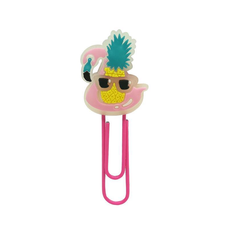 Wholesale 10pcs Animal series animation paper clip luminous paper clipBookmarks