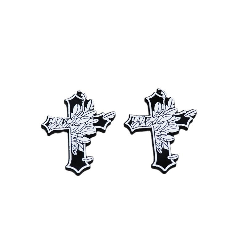 Wholesale 10pcs Double-sided Color Black and White Cartoon DIY Accessories