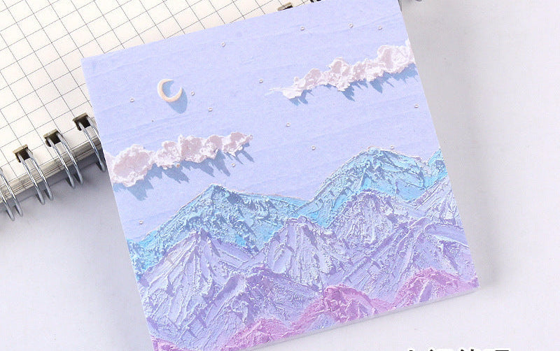 Wholesale Colorful oil painting style sticky notes