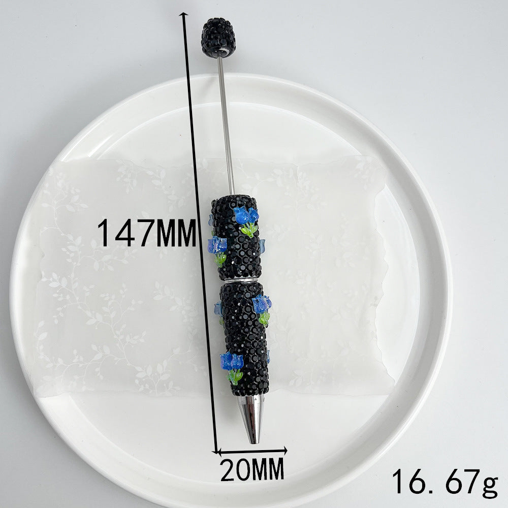 Wholesale Tulips studded with diamonds Beadable Pens DIY Beadable