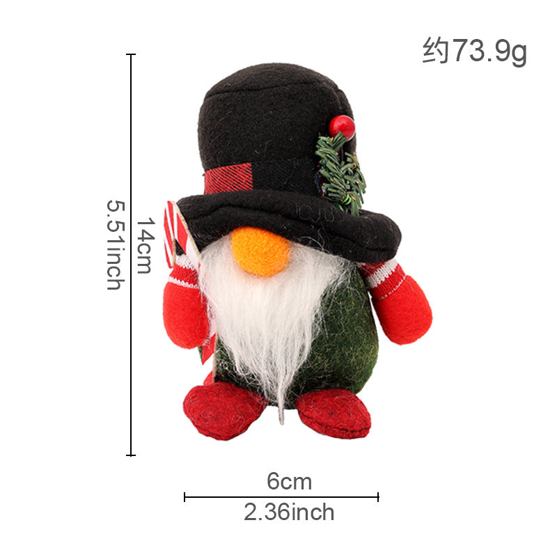 Wholesale Christmas Decorative Plaid Hats, Deer Antler Fabric, Doll Ornaments