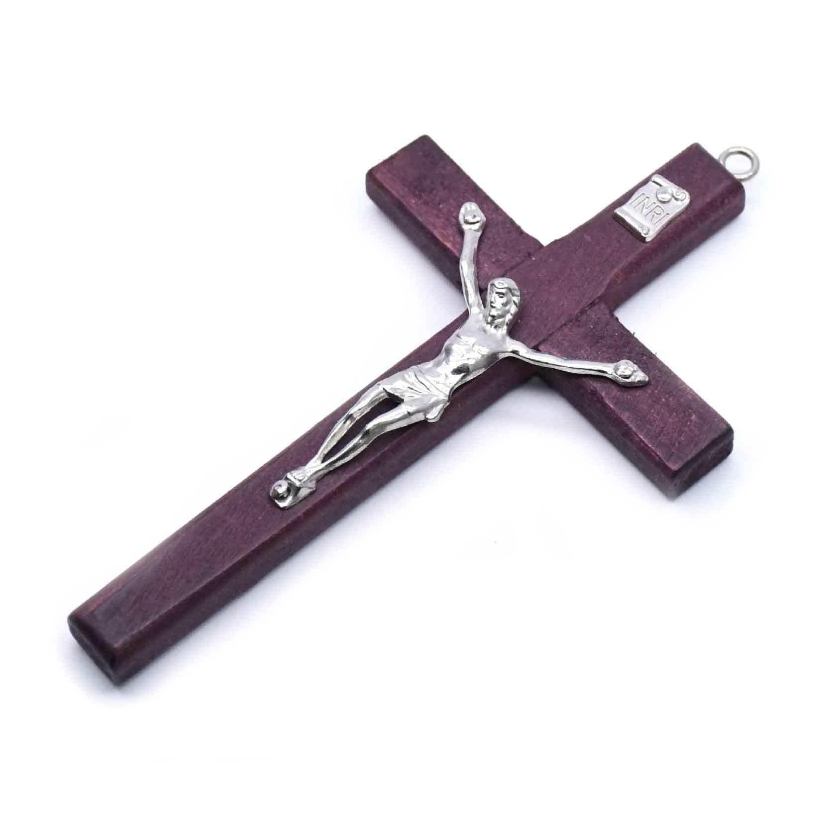 Wholesale 12*7cm Pure Handmade Wooden Cross Pendant Ornaments