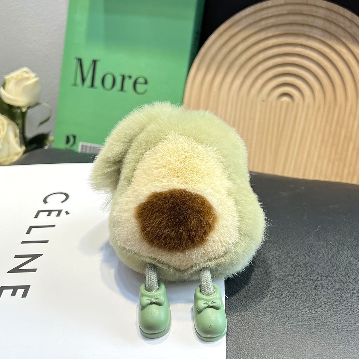 Wholesale Wholesale eco-friendly plush pendant avocado cute school bag keychain