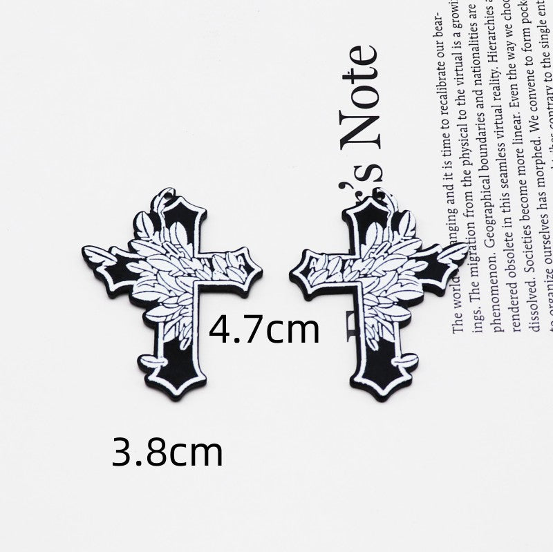 Wholesale 10pcs Double-sided Color Black and White Cartoon DIY Accessories