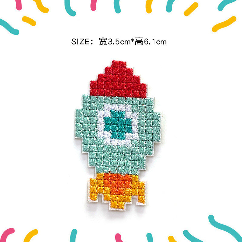 Wholesale Cartoon character embroidered patch frog cross  cloth patch