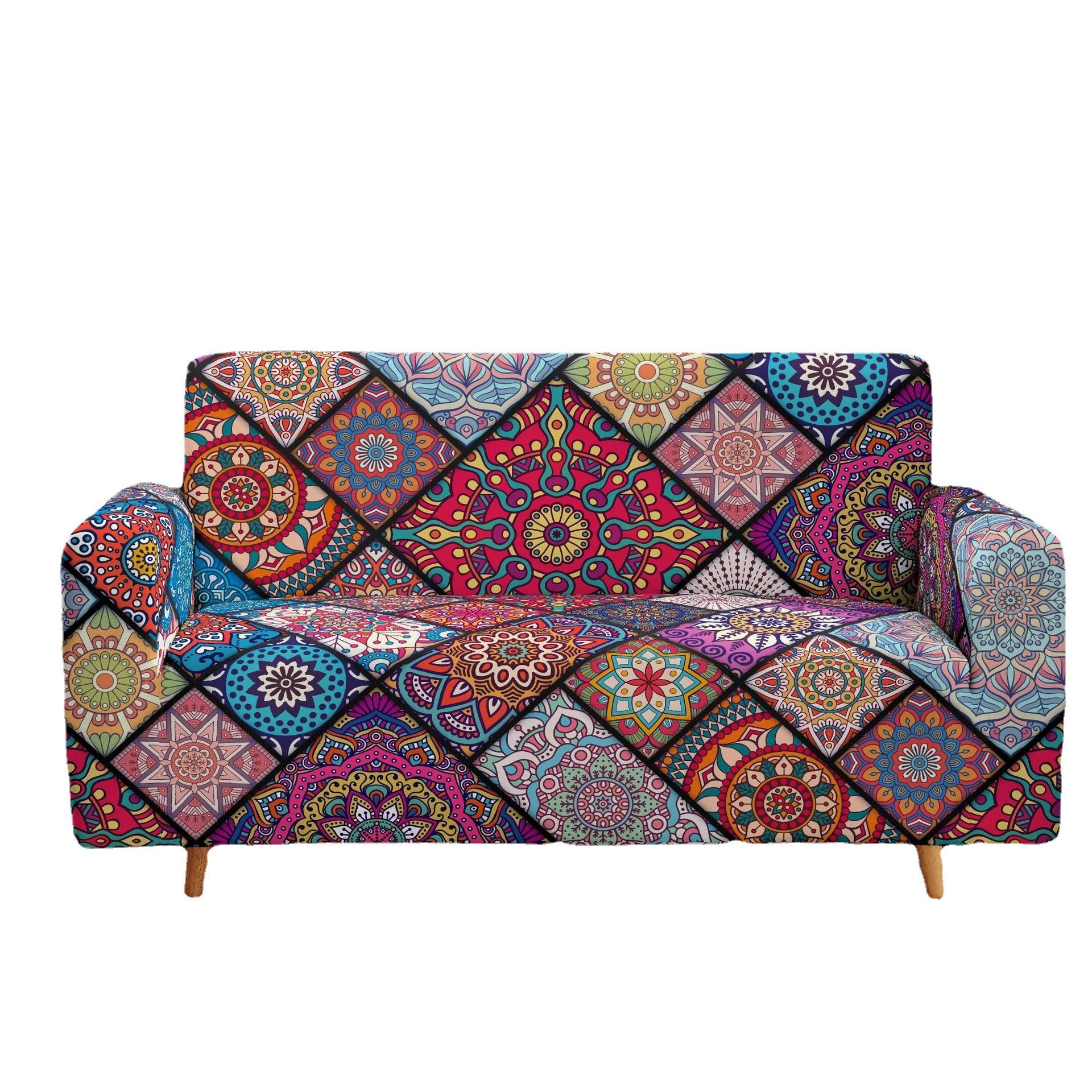 Wholesale Dustproof Anti-slip Elastic Four Seasons Universal Geometric Graphics All Inclusive Chemical Fiber Sofa Cover