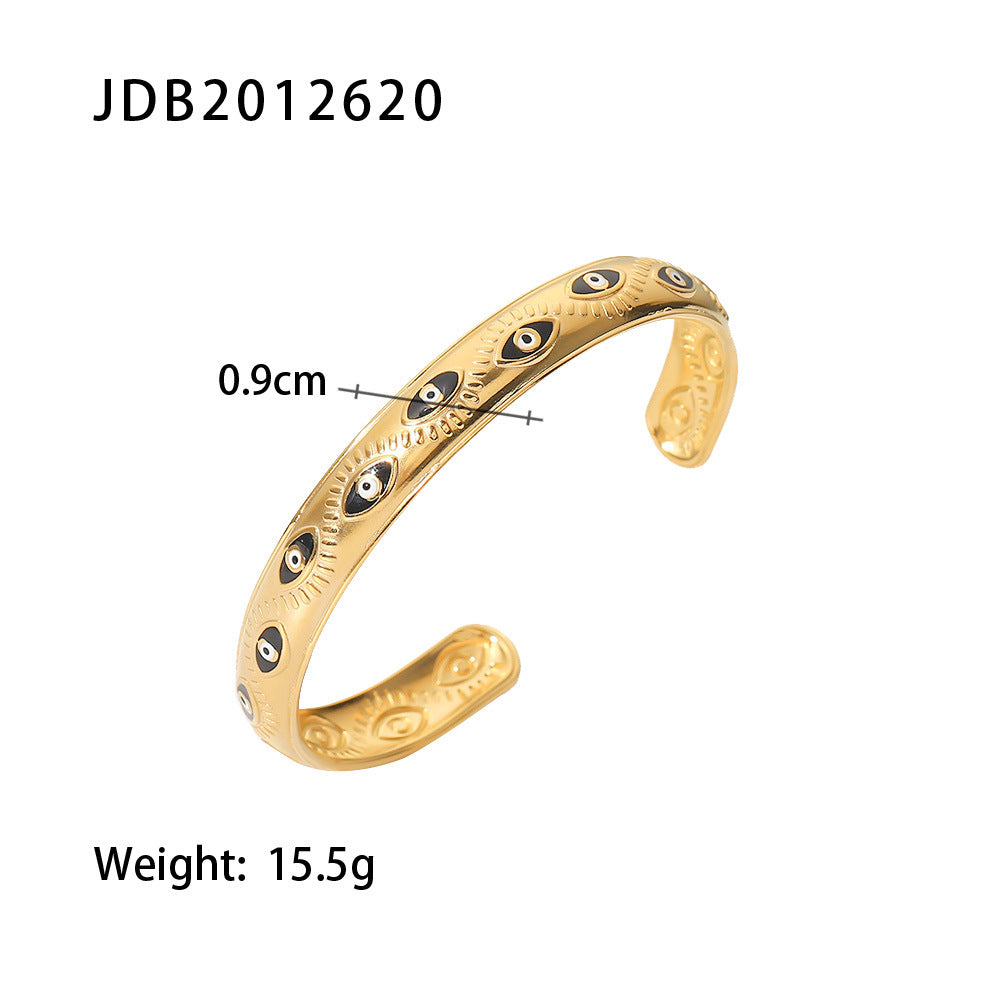 Wholesale 18k Gold-plated Open Stainless Steel Bracelets