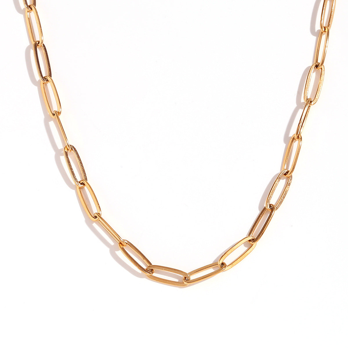 Wholesale Paperclip chain Stainless Steel Necklace