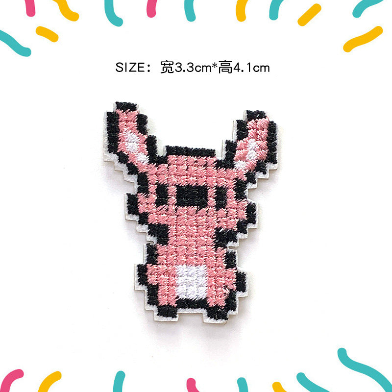 Wholesale Cartoon character embroidered patch frog cross  cloth patch