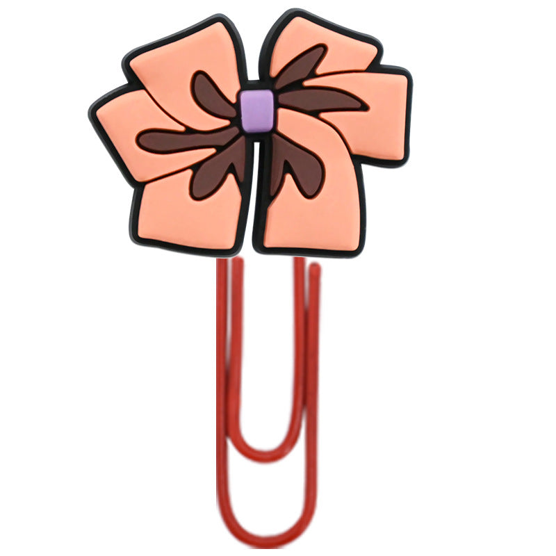 Wholesale Random 50pcs Cartoon bow student paper clip bookmark
