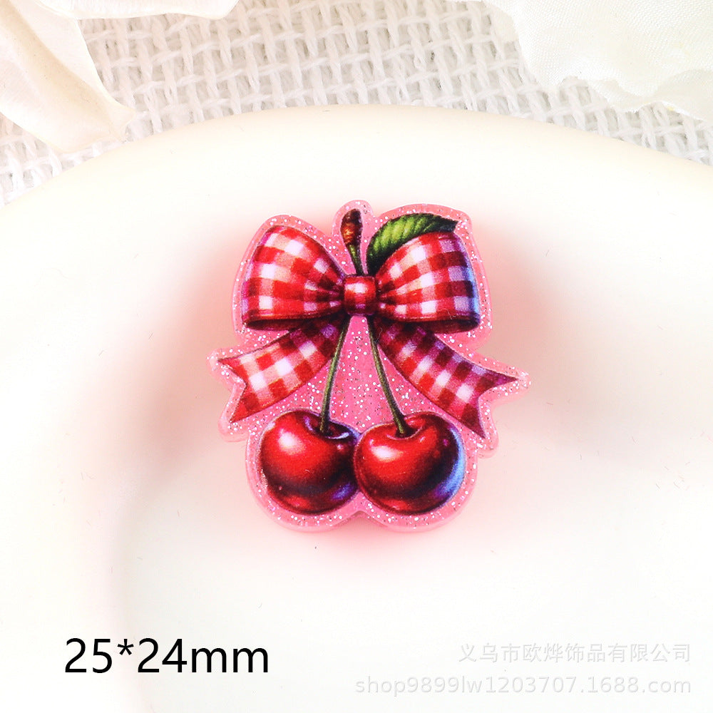 Wholesale 5pcs  Cartoon Bow Acrylic Beads