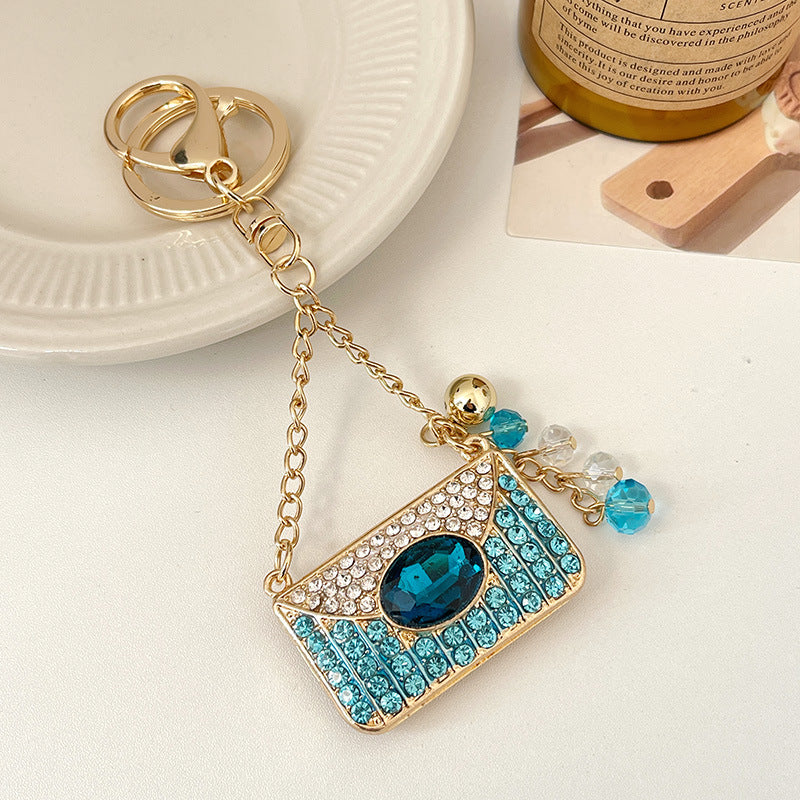 Wholesale Crystal Beaded Bags with Keychain Design