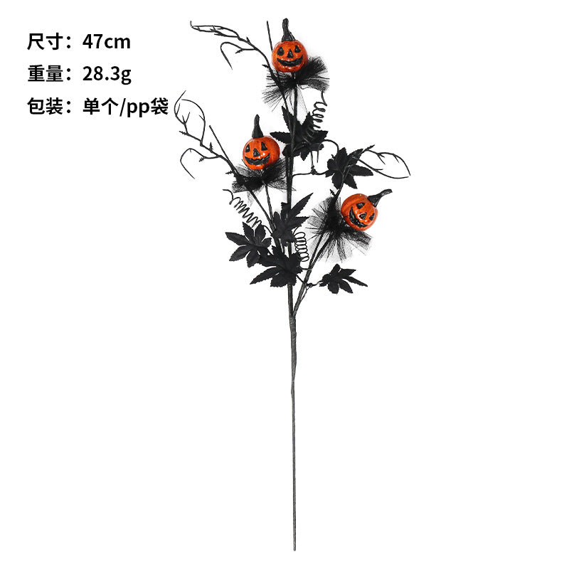 Wholesale Black horror pumpkin cuttings bouquet  decorations