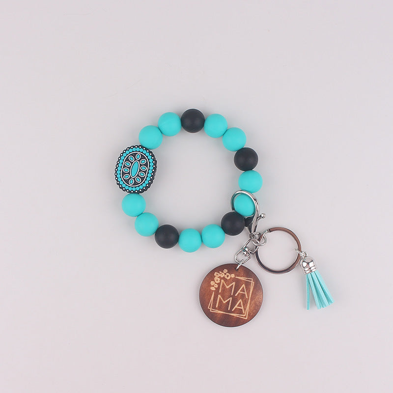 Wholesale Oval Gem Bracelet Creative Silicone Key Ring