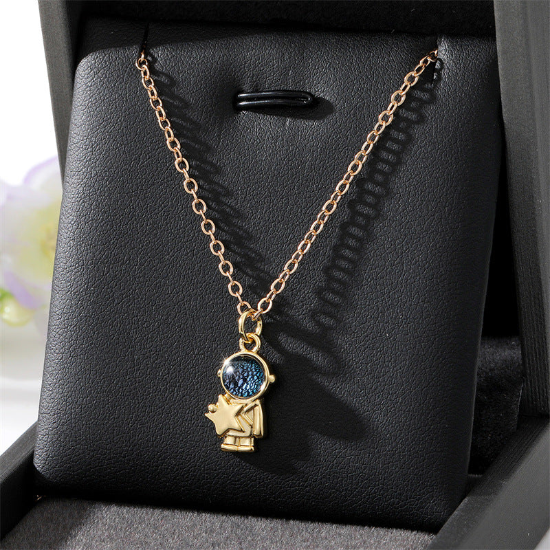 Wholesale Astronaut Moon Star Alloy Necklaces
