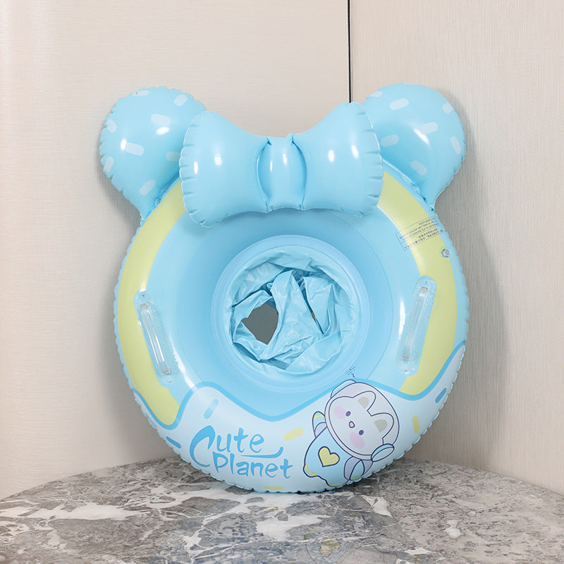 Anillo de natación de dibujos animados de dibujos animados inflables de los dinosaurios anti-rollover inflables