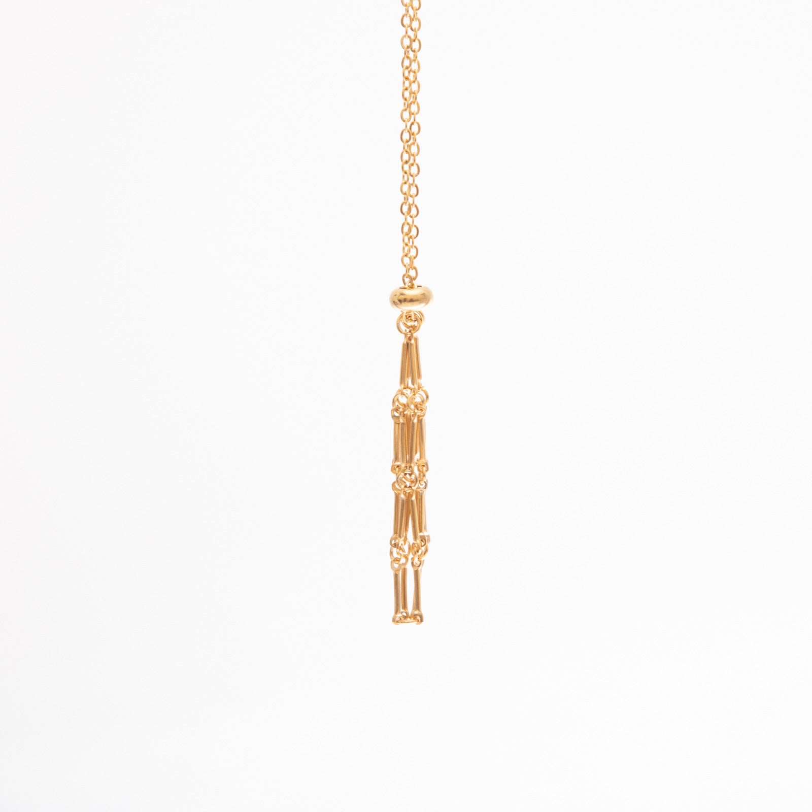 Wholesale Stainless Steel Net Pocket Natural Gemstone Crystal Accessories Bamboo Woven Adjustable Chain Pendant