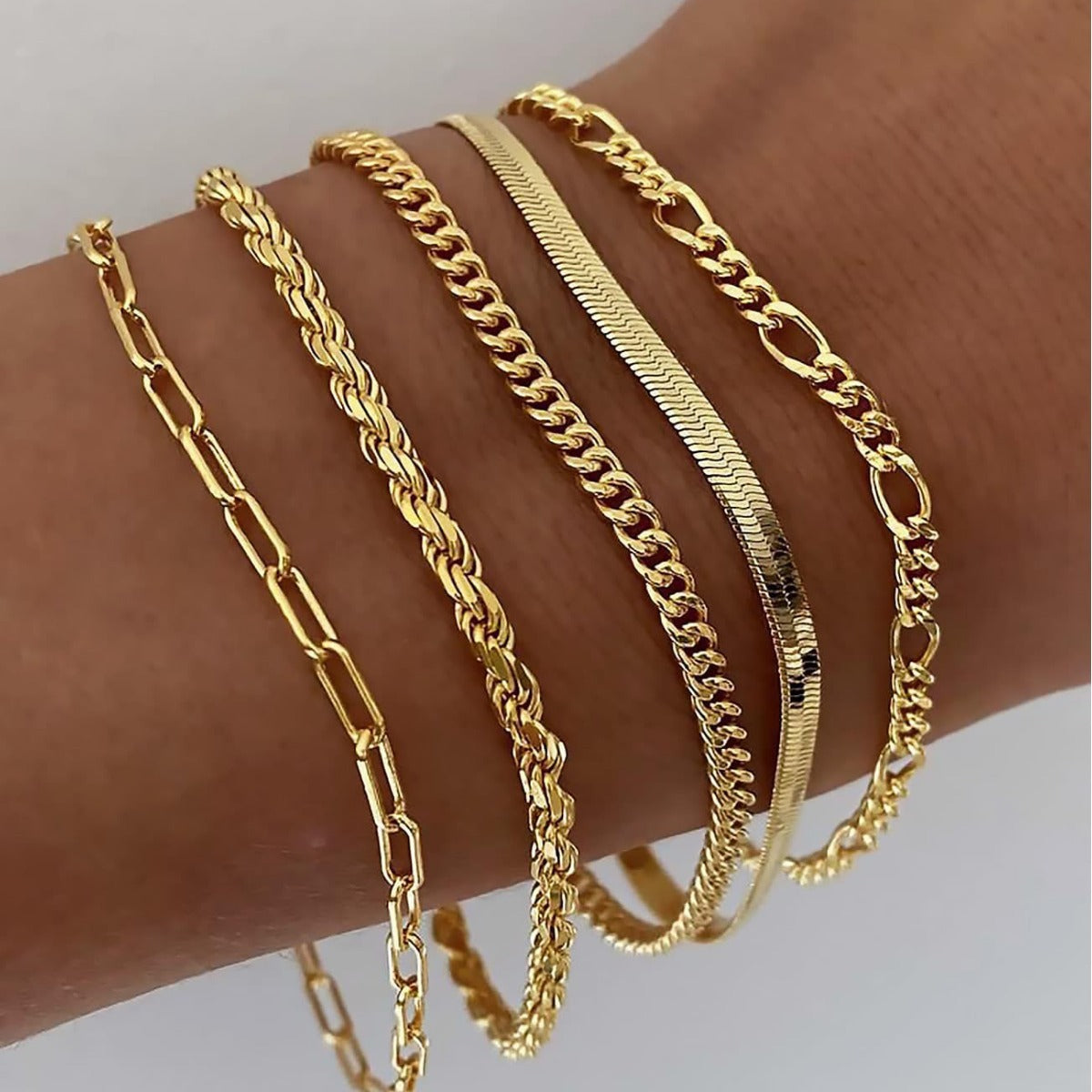 Wholesale suit Jewelry Personalized Bracelet New Alloy Combination Bracelet Six-piece Set