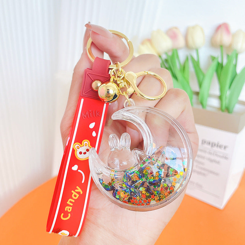 Llaveros acrílicos de conejo luna al por mayor