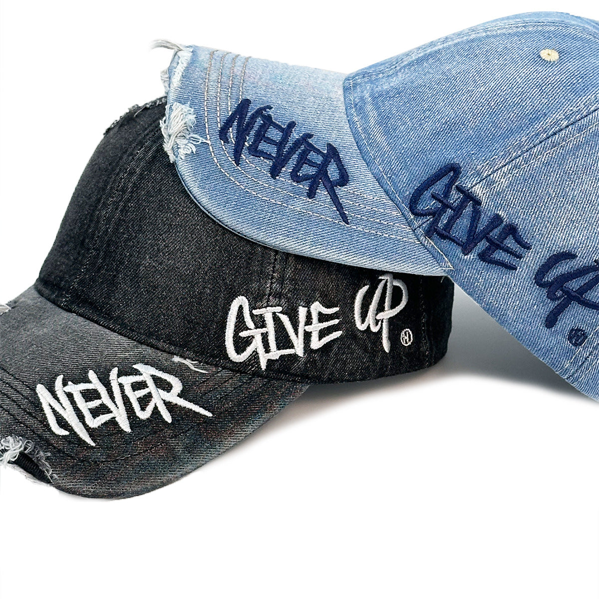 Wholesale  Baseball Cap with Distressed Edges,  Letter Embroidery