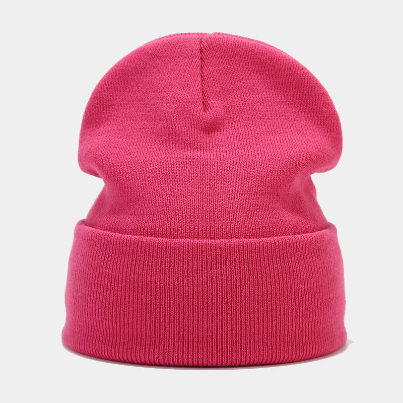 Wholesale Winter Knitted Hat Solid Color Warm Hat