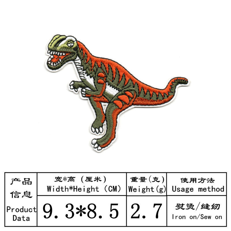 Wholesale 16 Pack Cartoon Dinosaur Embroidery Patches Iron On Appliques Decorative Sew On Badges For Clothing Towels Hats DIY Craft Gift