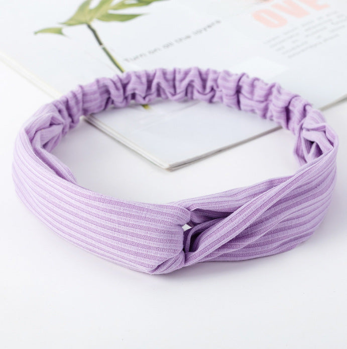 Wholesale Knitted Headband Face Wash Hair Band Solid Color Elastic Hair Band Yoga Sports Hair Band Headband Women
