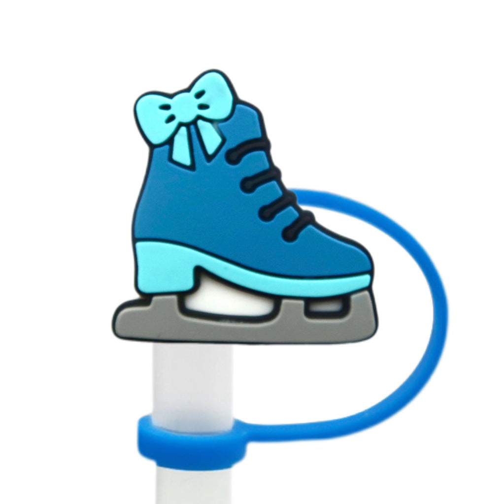 Wholesale 10pcs Winter Series Straw Cap Straw Sleeve Straw Tube Cap