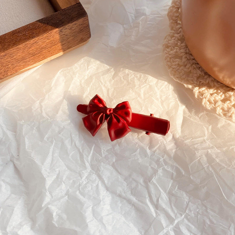 Wholesale Christmas Red Velvet Bow Hoops