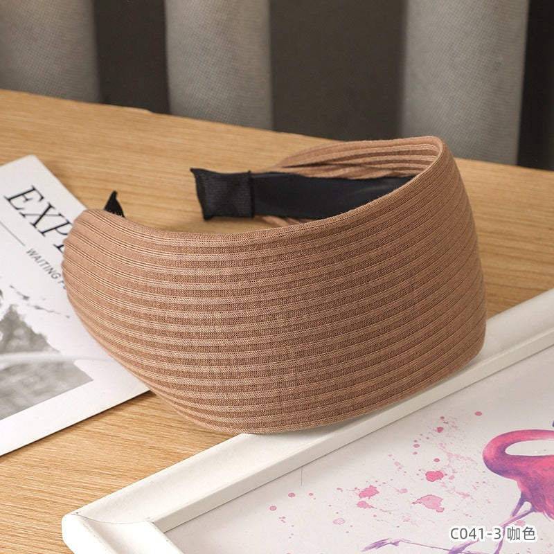 Wholesale French knitted widened headband fabric headband