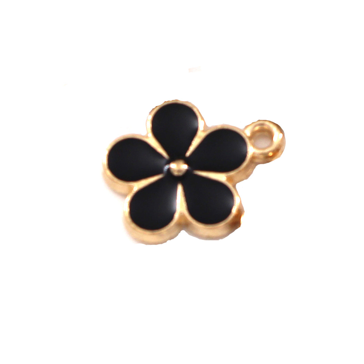 Wholesale 10pcs Small Flower Diy Alloy Oil Drip Keychain Pendant