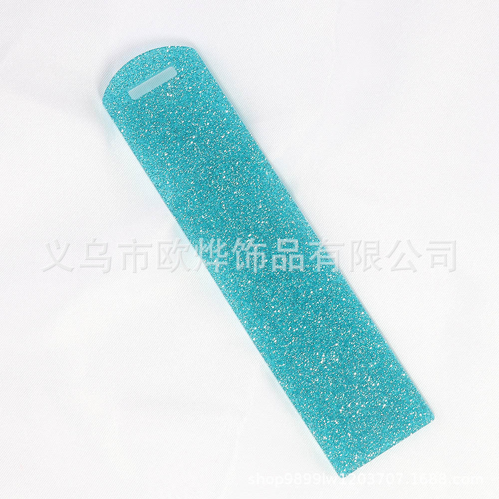 Wholesale 10pcs New Blank Glitter Acrylic Bookmark Di Pendant Card Bookmark