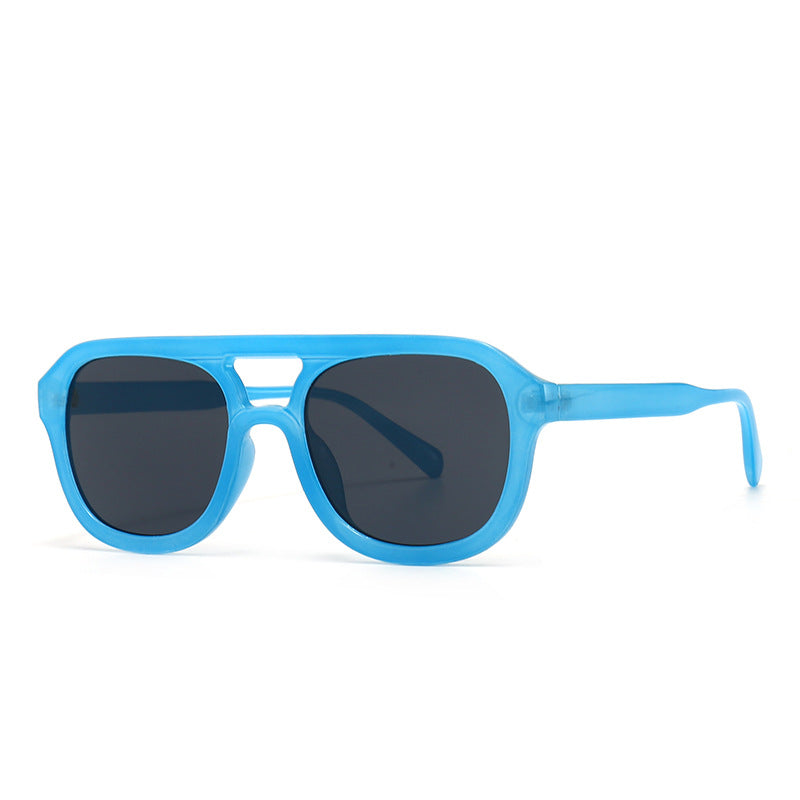 Wholesale New Retro Square Flat Top PC Sunglasses