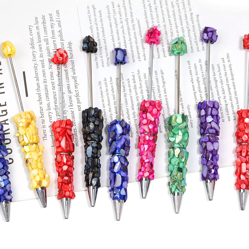 Wholesale 5pcs Colorful Shell Heavy Beaded Cute Pen DIY Creative