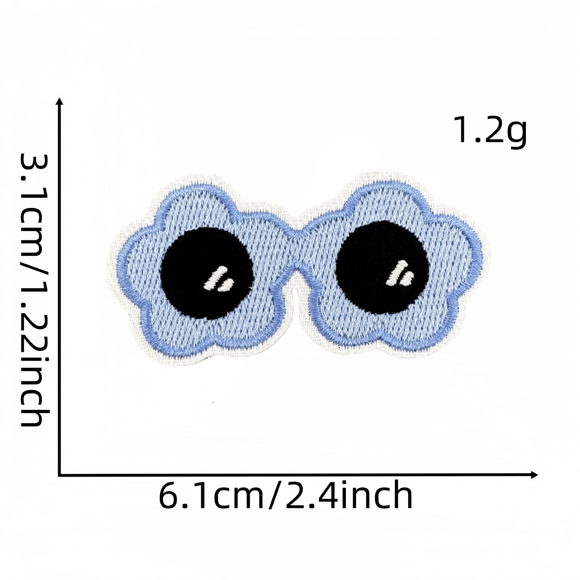 Wholesale Stylish Embroidered Patch Funny Sunglasses Watermelon Design Iron On For Bags Hats Clothing DIY Craft Supply