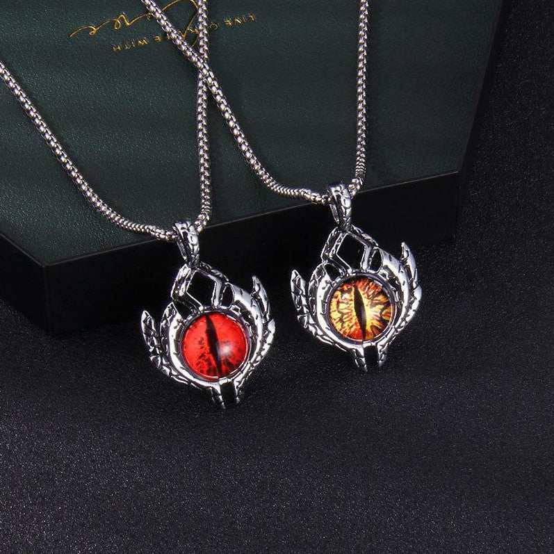 Wholesale Evil Eye Necklace Men's Titanium Steel Luminous Jewelry