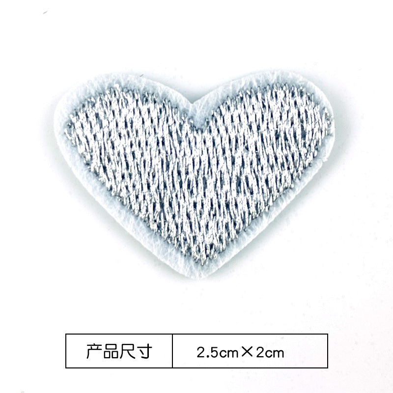 Wholesale Polyester Embroidered Heart Patch For Clothing Bags Shoes And DIY Accessories