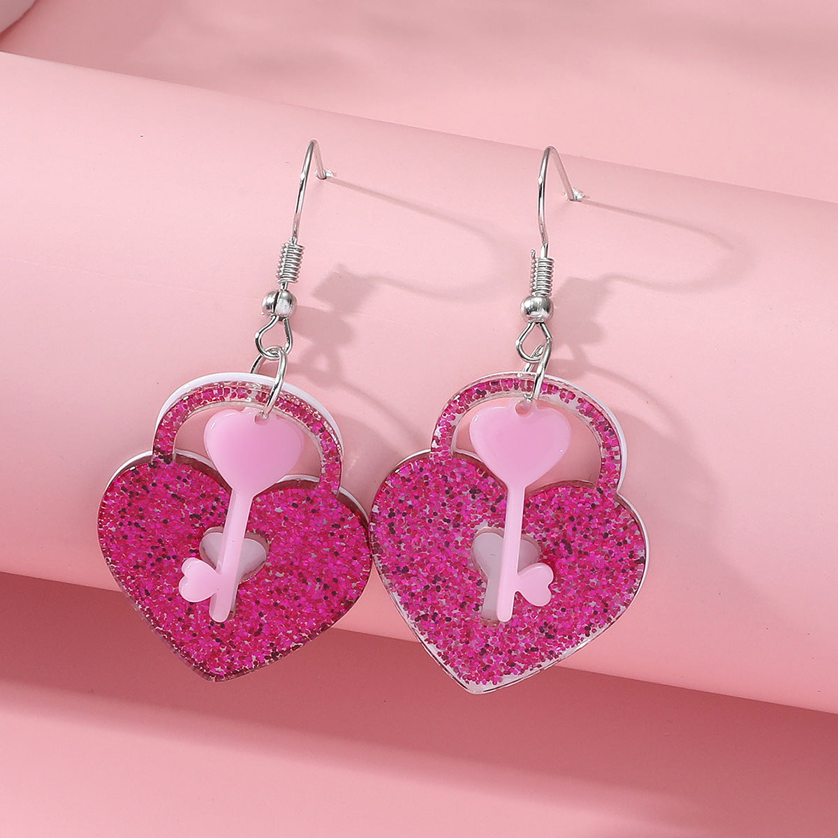 Wholesale Valentine's Day Love Flower Acrylic Earrings