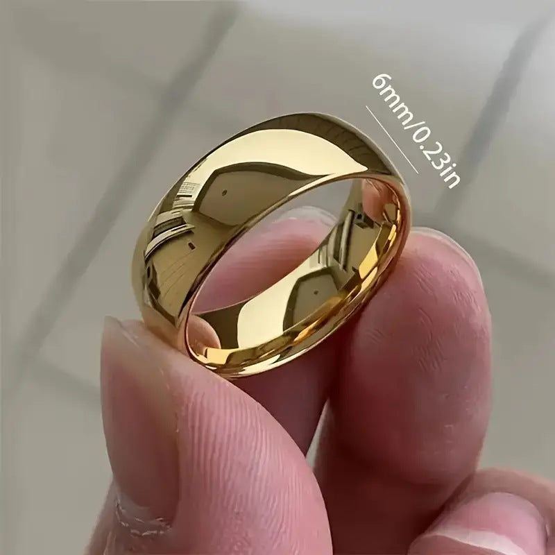 Wholesale polish rounded plain Stainless Steel Rings