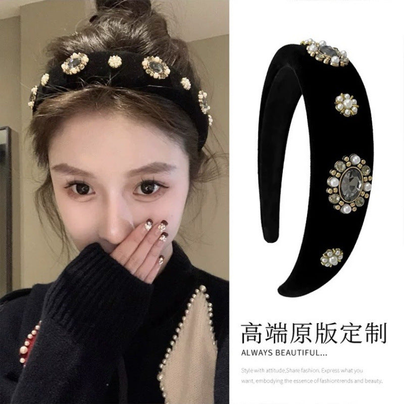Wholesale Autumn and winter fashion sparkling diamond temperament headband
