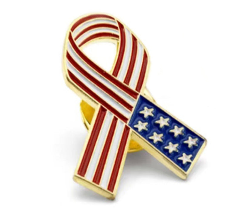 Wholesale Independence Day flag love bow five pointed star earrings