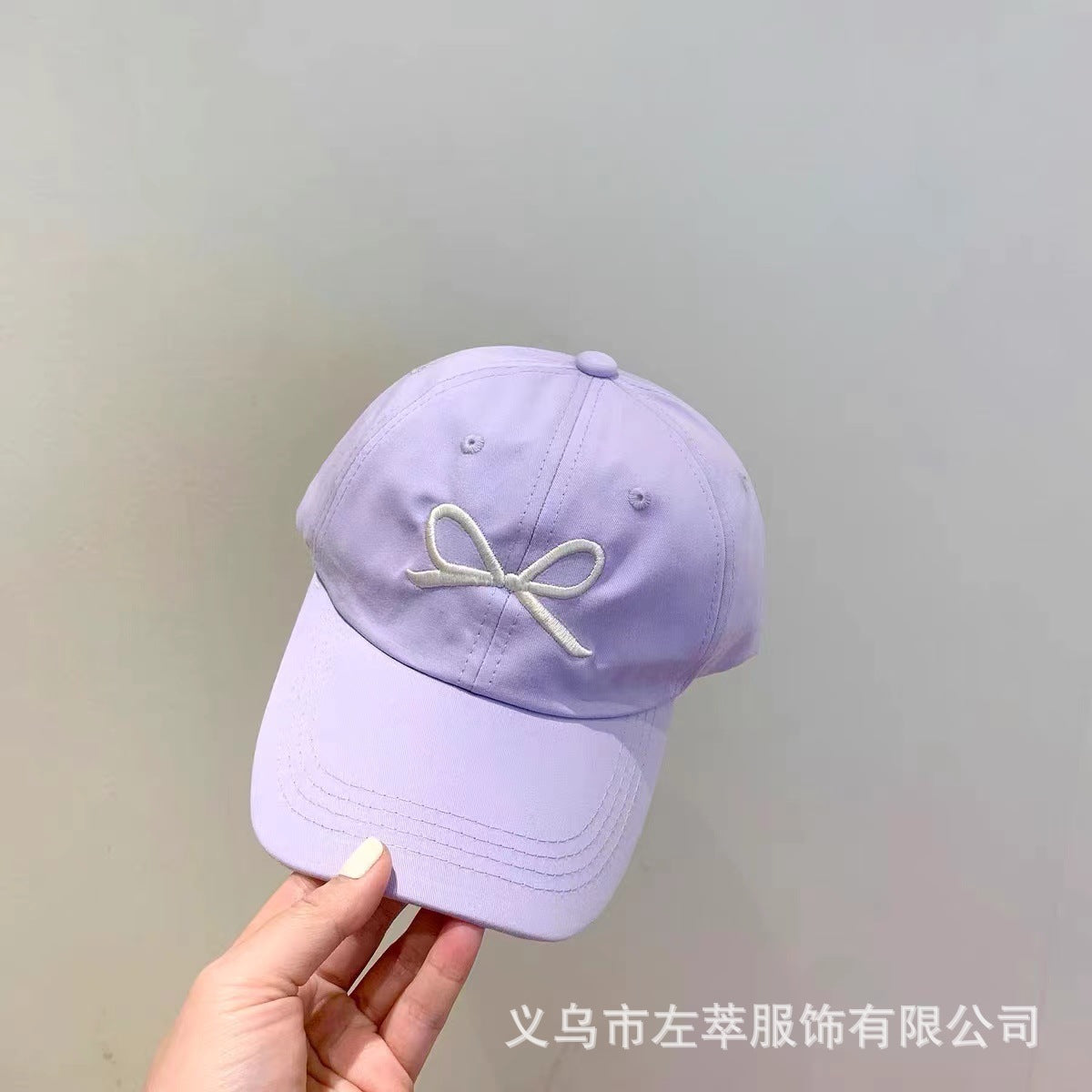 Wholesale Girls Sweet Embroidered Bow Cap
