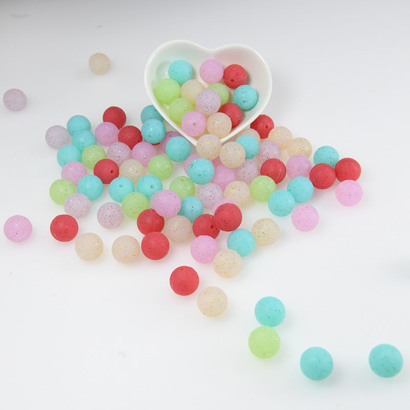 Wholesale 50 PCS DIY Silicone Fine Glitter Beads
