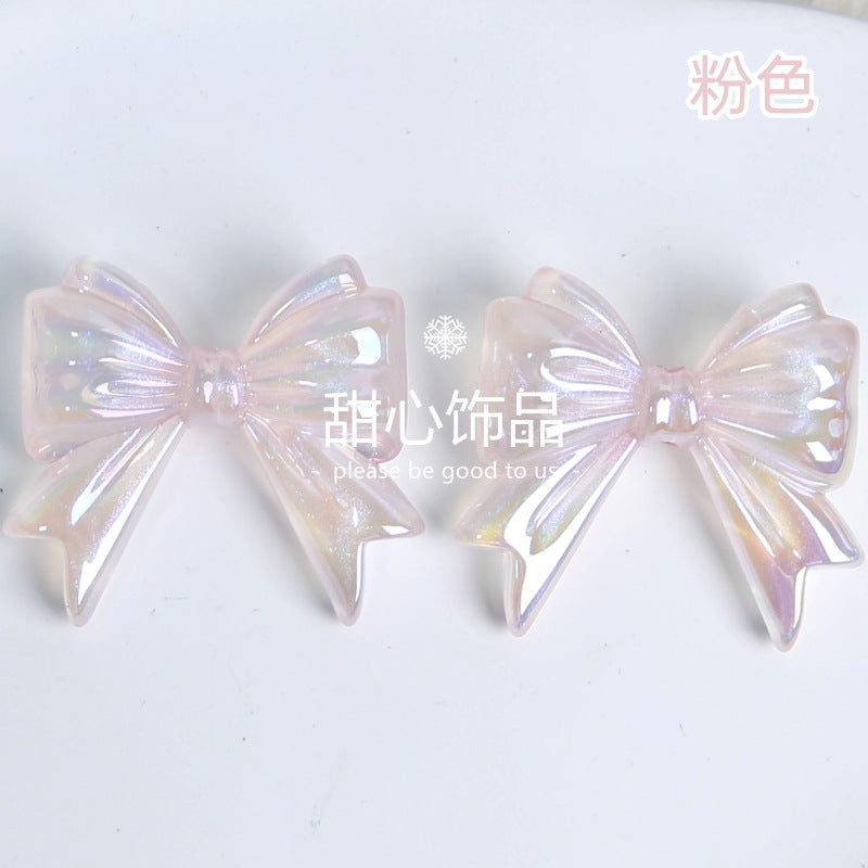 Wholesale 10PCS Starry Sky Bright Galaxy Bow Tie Diy Mobile Phone Chain Bag Pendant Jewelry