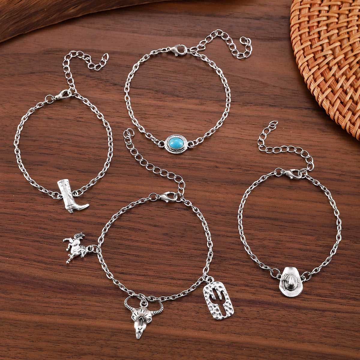 Wholesale Vintage Western Cowboy Style Bracelet Set